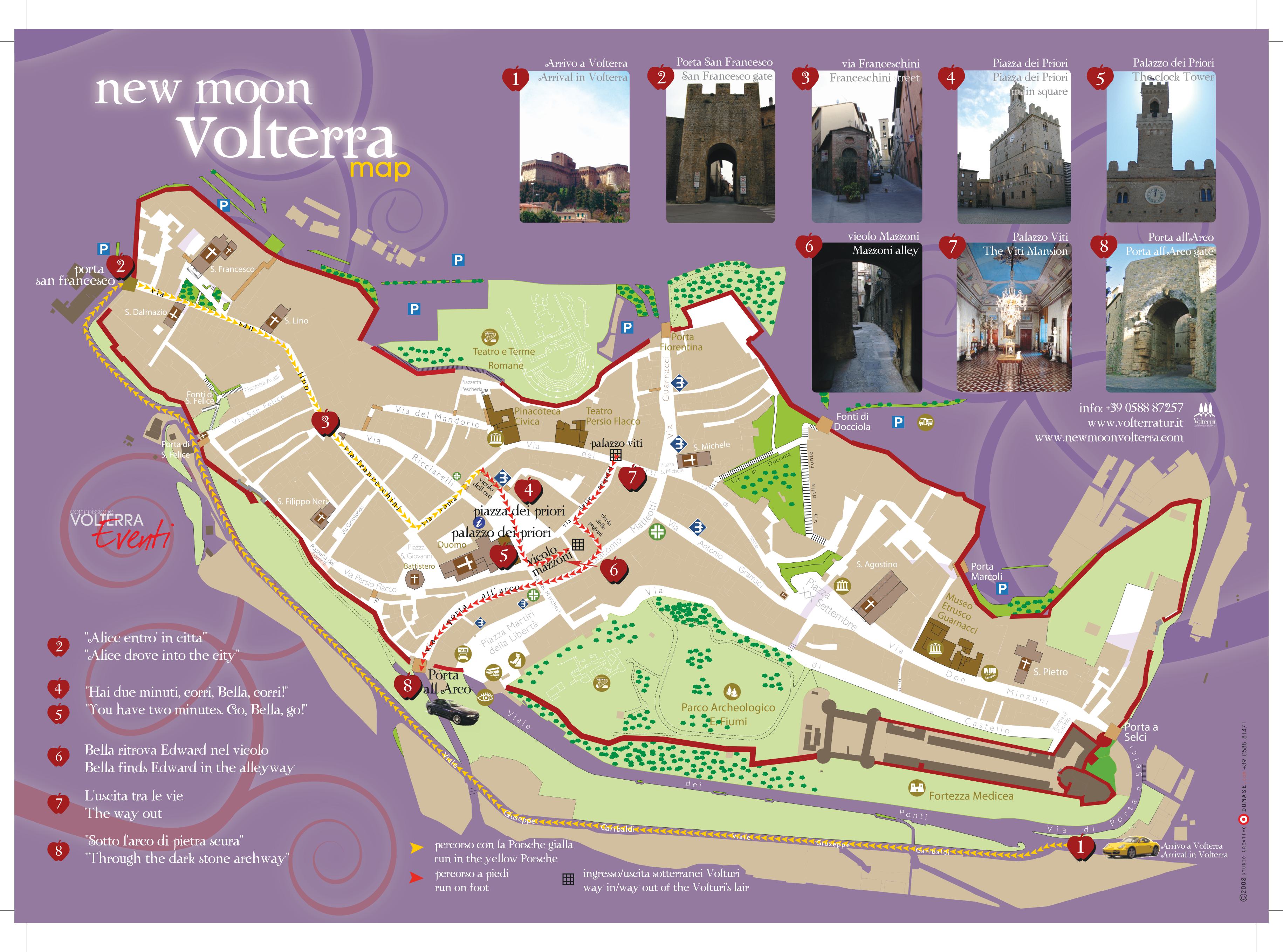 Mappa Turistica New Moon Volterra